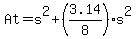 At=s%5E2%2B%283.14%2F8%29%2As%5E2