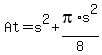 At=s%5E2%2Bpi%2As%5E2%2F8