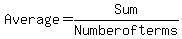 Average=Sum%2FNumber+of+terms