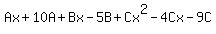 Ax%2B10A%2BBx-5B%2BCx%5E2-4Cx-9C