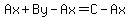Ax%2BBy-Ax=C-Ax