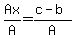 Ax%2FA=%28c-b%29%2FA