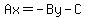 Ax=-By-C