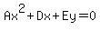 Ax%5E2+%2B+Dx+%2B+Ey+=+0