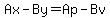 Ax-By=Ap-Bv