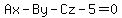 Ax-By-Cz-5=0