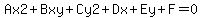 Ax2+%2B+Bxy+%2B+Cy2+%2B+Dx+%2B+Ey+%2B+F+=+0