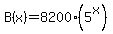 B%28x%29+=+8200%285%5Ex%29