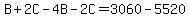 B%2B2C-4B-2C=3060-5520