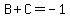 B%2BC=-1