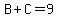 B%2BC=9