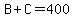 B%2BC+=+400