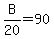 B%2F20=90