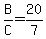 B%2FC=20%2F7