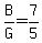 B%2FG+=+7%2F5