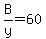 B%2Fy+=+60