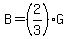 B=%282%2F3%29G