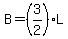 B=%283%2F2%29L