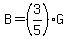 B=%283%2F5%29G