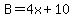 B=+4x%2B10