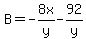 B=-8x%2Fy-92%2Fy