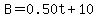 B=0.50t%2B10