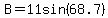B=11sin%2868.7%29