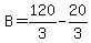 B=120%2F3-20%2F3