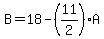 B=18-%2811%2F2%29A