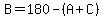 B=180-%28A%2BC%29