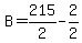 B=215%2F2-2%2F2