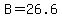 B=26.6