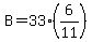B=33%286%2F11%29