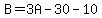 B=3A-30-10