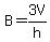 B=3V%2Fh