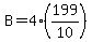 B=4%28199%2F10%29