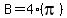 B=4%28pi%29