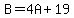B=4A%2B19