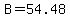 B=54.48