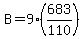 B=9%28683%2F110%29