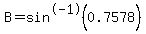 B=sin%5E-1%280.7578%29
