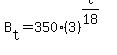 B%5Bt%5D+=+350%2A%283%29%5E%28t%2F18%29