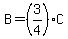 B+=%283%2F4%29C