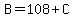 B+=+108+%2B+C