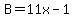B+=+11x-1