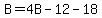 B+=+4B+-+12+-+18