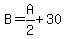 B+=+A%2F2+%2B+30