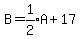 B+=+expr%281%2F2%29A+%2B+17