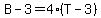 B-3=4%28T-3%29