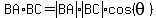 BA%2ABC=abs%28BA%29abs%28BC%29cos%28theta%29